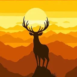 Набор для росписи по номерам Strateg Олень 20х20 см (HH5677)