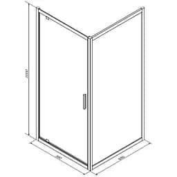 Душова кабіна AM PM Like Square 100x100 W80G-303-100MT, Хром, прозорий, хром - мініатюра 2