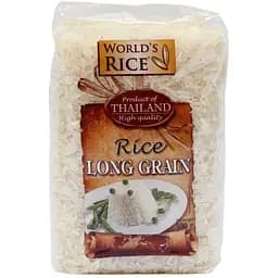 Рис довгозернистий World's Rice Long Grain шліфований 500 г
