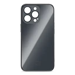 Чехол панель-накладка для Apple iPhone 13 Pro, Replica MagSafe, черный, противоударный защитный чехол с магнитным кольцом MagSafe, защита всего корпуса, TPU+PC, зеркальный, выступающий бортик вокруг экрана, ArmorStandart (ARM76186)