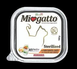 Вологий корм для стерилізованих кішок Morando MioGatto з птахом та морквою 100 г х 12 шт.