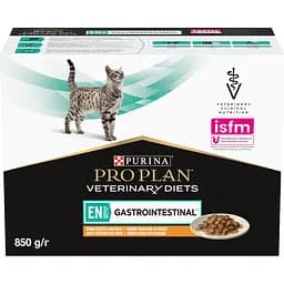 Набір: вологий корм для кошенят та дорослих котів Purina Pro Plan Veterinary Diets EN Gastrointestinal з куркою 850 г (10 шт. x 85 г) (12331738) - мініатюра 2
