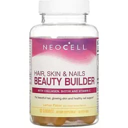 Комплекс красоты с коллагеном, витамином C и биотином Neocell Hair, Skin & Nails Beauty Builder вкус лимона 60 жевательных конфет