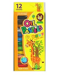 Масляна пастель C 60738 12 кольорів, в коробці (6900067607386) Жовтий