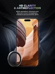 Захисне скло для камери Apple iPhone 14 Pro Max/14 Pro, Supreme BI, прозорий колір, з рамкою, глянцеве скло для захисту лінз, протиударне, прозоре, з клейовим шаром по контуру, не впливає на якість фото, ArmorStandart (ARM76601) - мініатюра 4