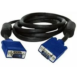 Кабель VGA Atcom HD15M/HD15M Black 2 феритових каблучки 10м
