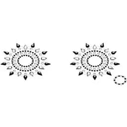 Пестіс з кристалів Petits Joujoux Gloria set of 2 - Black/Silver, прикраса на груди