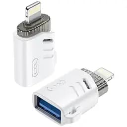 Перехідник XO NB256A USB-A female to Lightning adapter White