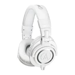 Провідні професійні навушники Audio-Technica ATH-M50X з вбудованими басами, роз'єм 3,5 мм Білі