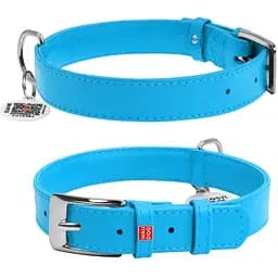 Нашийник для собак Waudog Glamour шкіряний з QR паспортом, без прикрас, M, Ш 25 мм, Дов 38-49 см (4820152560902)