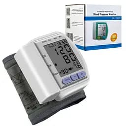 Автоматичний тонометр для вимірювання тиску пульсу на зап'ясті Blood Pressure Monitor CK-102S - мініатюра 2
