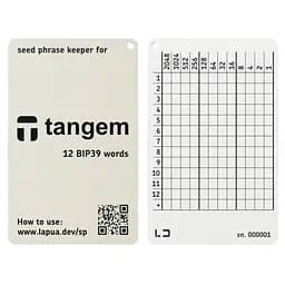 Мнемонічний планшет Lapua Seed phrase keeper for Tangem (LSPKT)