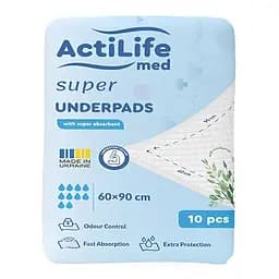 Пеленки гигиенические Actilife Med Super впитывающие 60х90 см 10 шт.