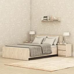 Кровать двуспальная MebelStar Нео 140x200 см Аляска серый (MBS-1126)