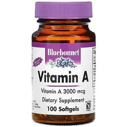 Вітамін A Bluebonnet Nutrition 3000 мкг 100 желатинових капсул