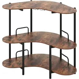 Барный стол фуршетный Costway Wise с полками угловой