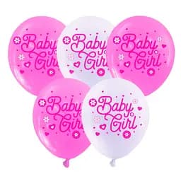 Шарик воздушный латексный с принтом 30 см (25) Baby girl, IDEA7-PB-47