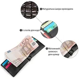 Затискач з натуральної шкіри крокодила Crocodile Leather 12х 8.5 см acs0032266 - мініатюра 4