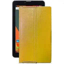 Чохол StatusCASE з екошкіри для планшету Bravis NB753 3G Жовтий