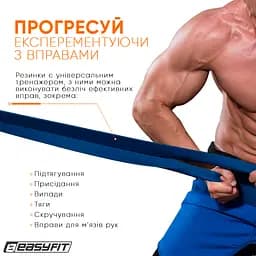 Гумова петля EasyFit 50-110 кг Синя - мініатюра 4
