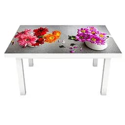 Наклейка на стіл Ранкові Гербери ПВХ плівка чай Натюрморт Сірий 65х120 см Happy Pocket Z180804 - мініатюра 2