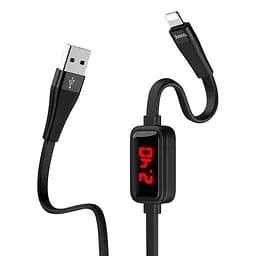 USB Cable Hoco S4 Lightning Black 1m (with display) - мініатюра 5