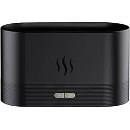 Зволожувач повітря Kinscoter портативний аромадифузор електричний з ефектом полум'я чорний (DQ-701)