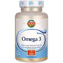 Омега-3 Kal Omega-3 Fish Oil 180/120 1000 мг 60 капсул (CAL-84006)