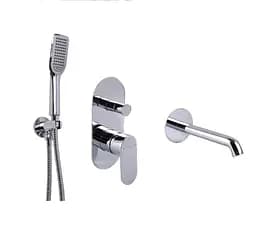 Смеситель для ванны TOPAZ BARTS TBG 07222-H36 одноважельный хромированный для душа с ручной лейкой