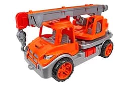 Машина ТехноК, автокран оранжевий, 3695