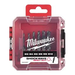 Набір мітчиків-свердл HSS-G MILWAUKEE (M3/M4/M5/ M6/M8/M10) (6шт) пластиковий кейс - мініатюра 3