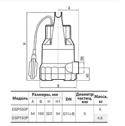 Дренажний насос NPO DSP 550P - мініатюра 3