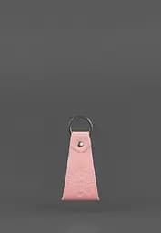 Кожаный розовый брелок-петля