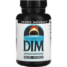 Дііндолілметан Source Naturals 200 мг DIM 60 таблеток