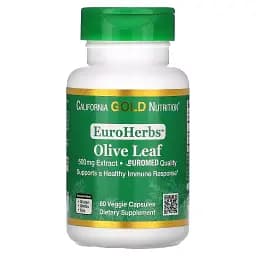 Оливковые листья California Gold Nutrition Olive Leaf 500 мг 60 капсул