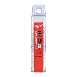 Свердло по металу THUNDERWEB HSS-G MILWAUKEE DIN338, діаметр 2,6х57х30мм, (10шт), пластикова коробка