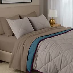 Покривало стьобане двостороннє Cosas Ocean Sand CS3 110х140 см (Blanket_68Sky_84Quartz_kt_77CherryDark_110х140) - мініатюра 7