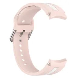 Браслет D2 для Samsung Galaxy Watch 5 - рожево-білий ширина кріплення 20мм силікон Watchbands (W16-9WB12312664) - мініатюра 4