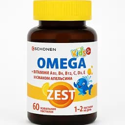 Зест Кидс Омега пастилки жевательная №60