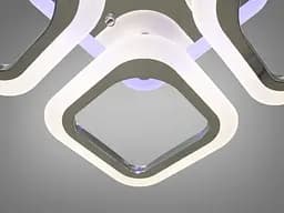 LED-люстра з димером і кольоровою підсвіткою, колір хром, 50W - мініатюра 4