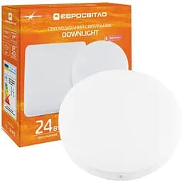 Світильник точковий накладний Євросвітло 24Вт коло LED-SR-170-24 6400К без рамки (57961)