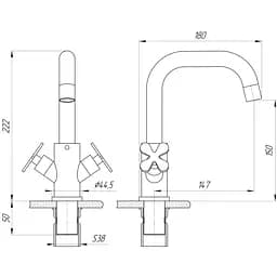Змішувач для раковини Globus Lux DUKAT-8 SD8-101S - мініатюра 4