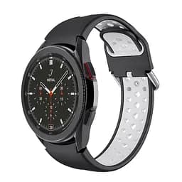 Перфорований браслет Uniq для Samsung Galaxy Watch 5 - чорно-білий ширина кріплення 20мм силікон Watchbands (WB00S4GALAXYUNIQ2-5) - мініатюра 3