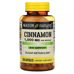 Кориця 1000 мг Mason Natural Cinnamon 100 капсул