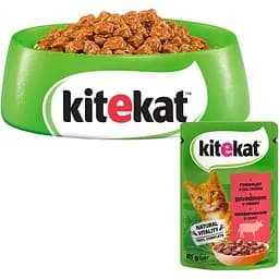 Вологий корм для котів Kitekat з яловичиною в соусі 2.38 кг (28 шт. х 85 г) - мініатюра 4