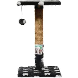 Дряпка Пухнастики з полицею сіра з лапками (П-5)