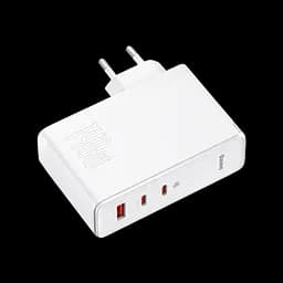 Мережевий зарядний пристрій Baseus GaN5 Pro 3 порти 1*USB + 2*Type-C 140 W (CCGP100202) білий - мініатюра 2