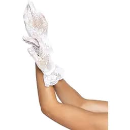 Перчатки Leg Avenue Floral lace wristlength gloves White
