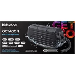 Акустична система 1.0 Defender Octagon 5W, Octagon 5Вт, BT/FM/USB/TF/AUX/IPX5 (65039) - мініатюра 4