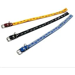 Нашийник для собак Zoo-hunt Лапки 2,0 см 30-38 см капрон Червоно-жовтий